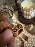 Copper Barbwire Style Ring