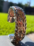 Triple Rick Handcrafted Mixed Metal Cuff Bracelet