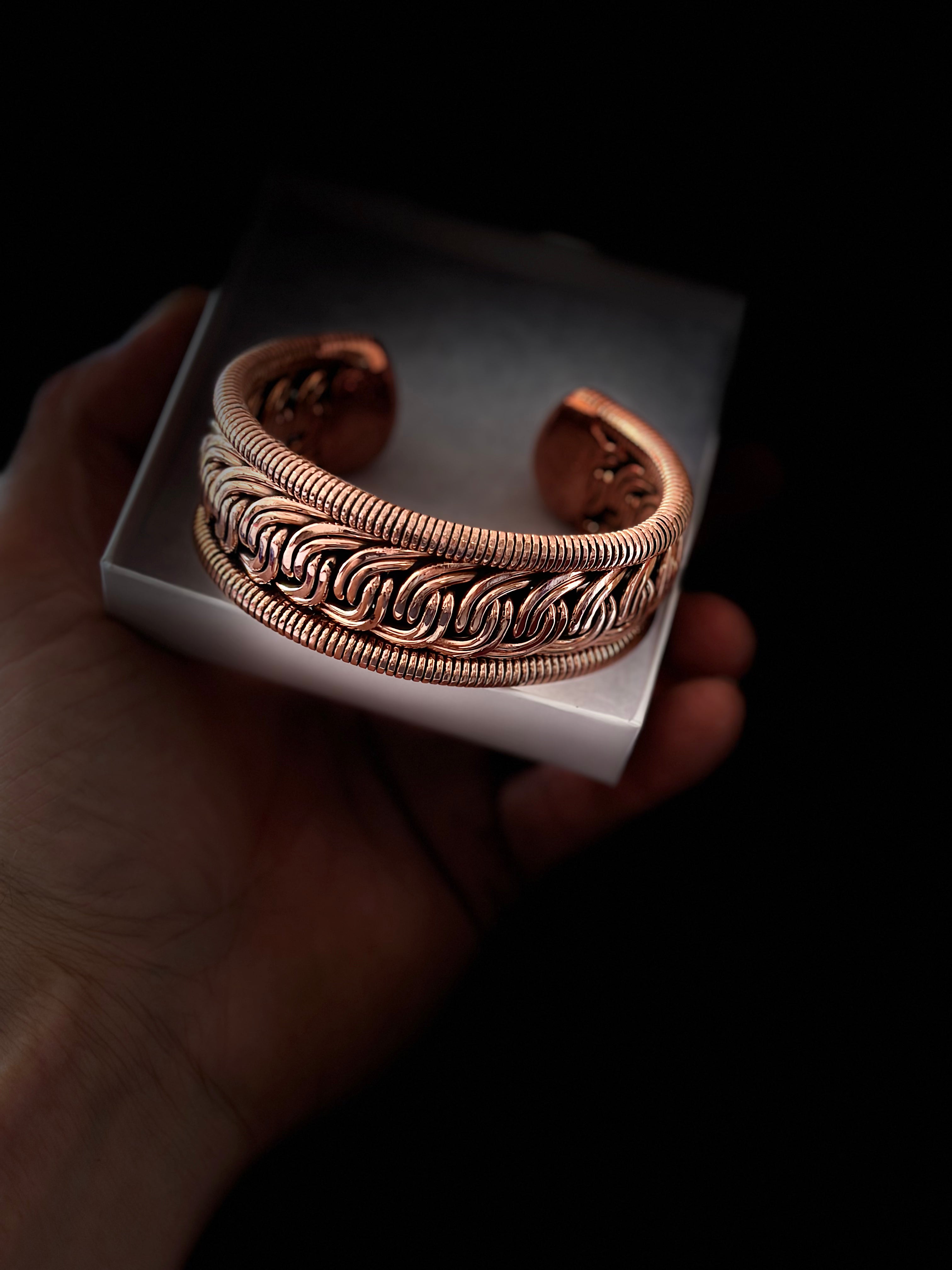 Handmade Copper Cuff Bracelet (47feet of copper)