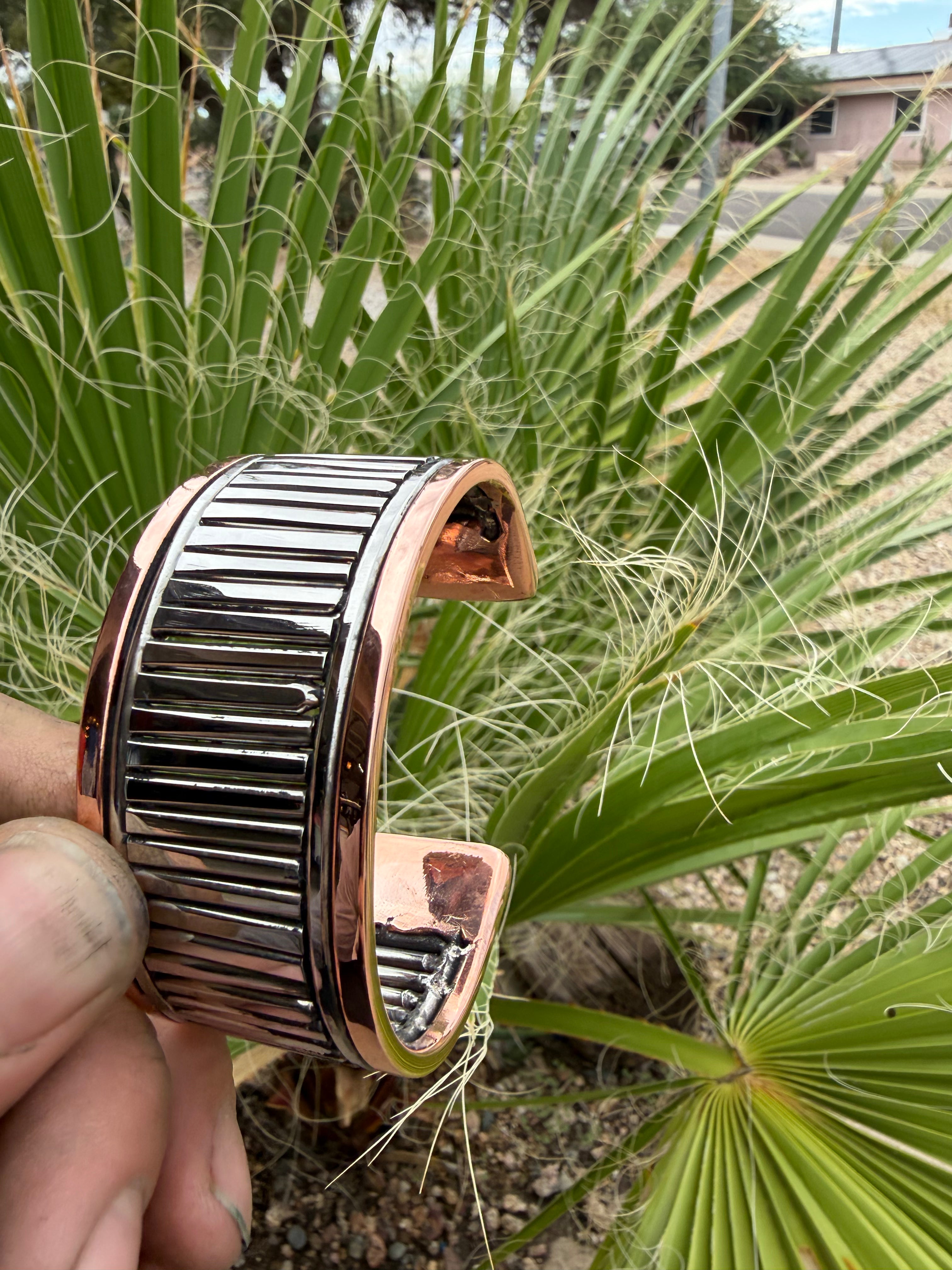 Signature Copper and stainless Cuff Bracelet by Cuffco47