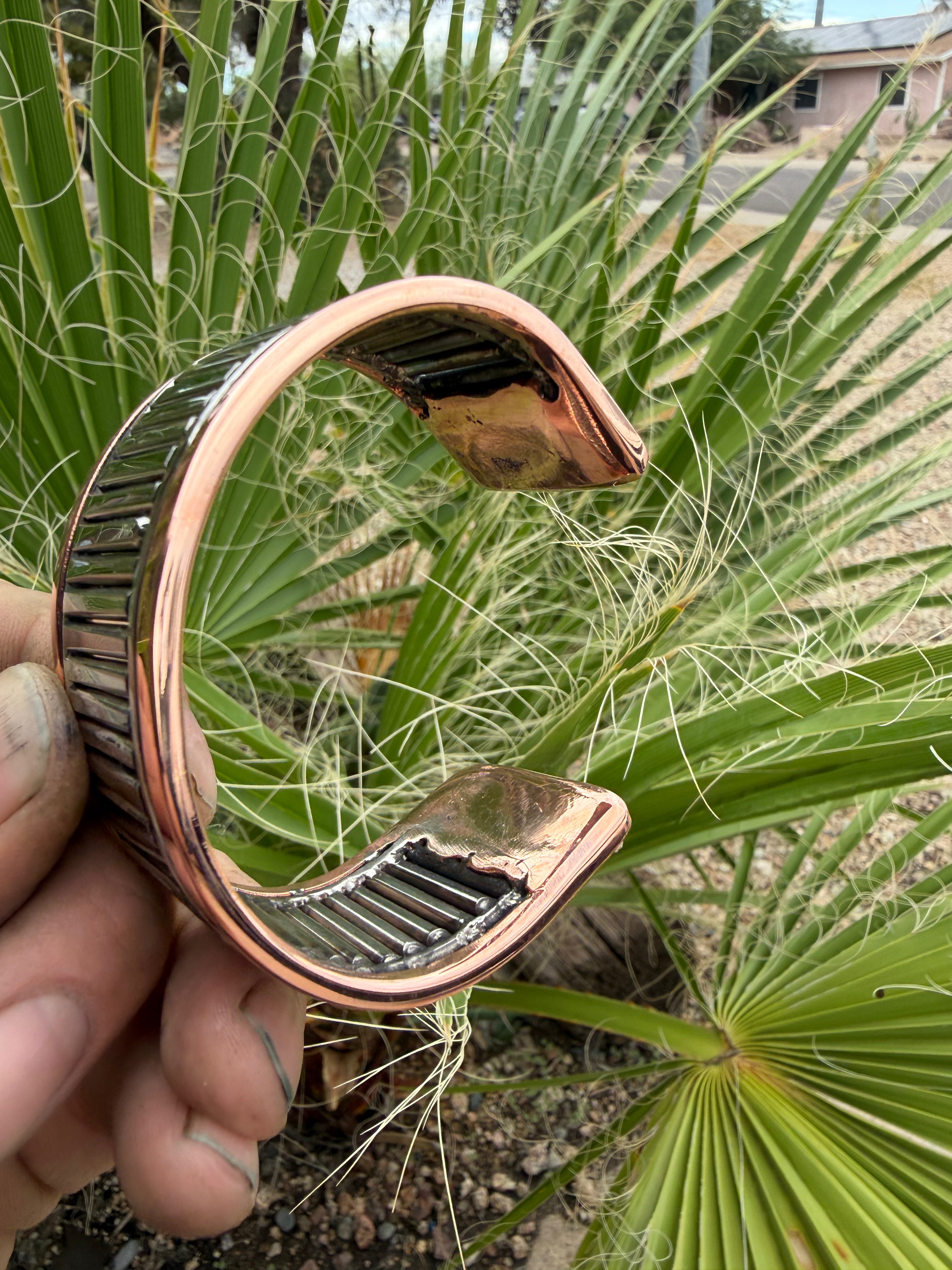 Signature Copper and stainless Cuff Bracelet by Cuffco47