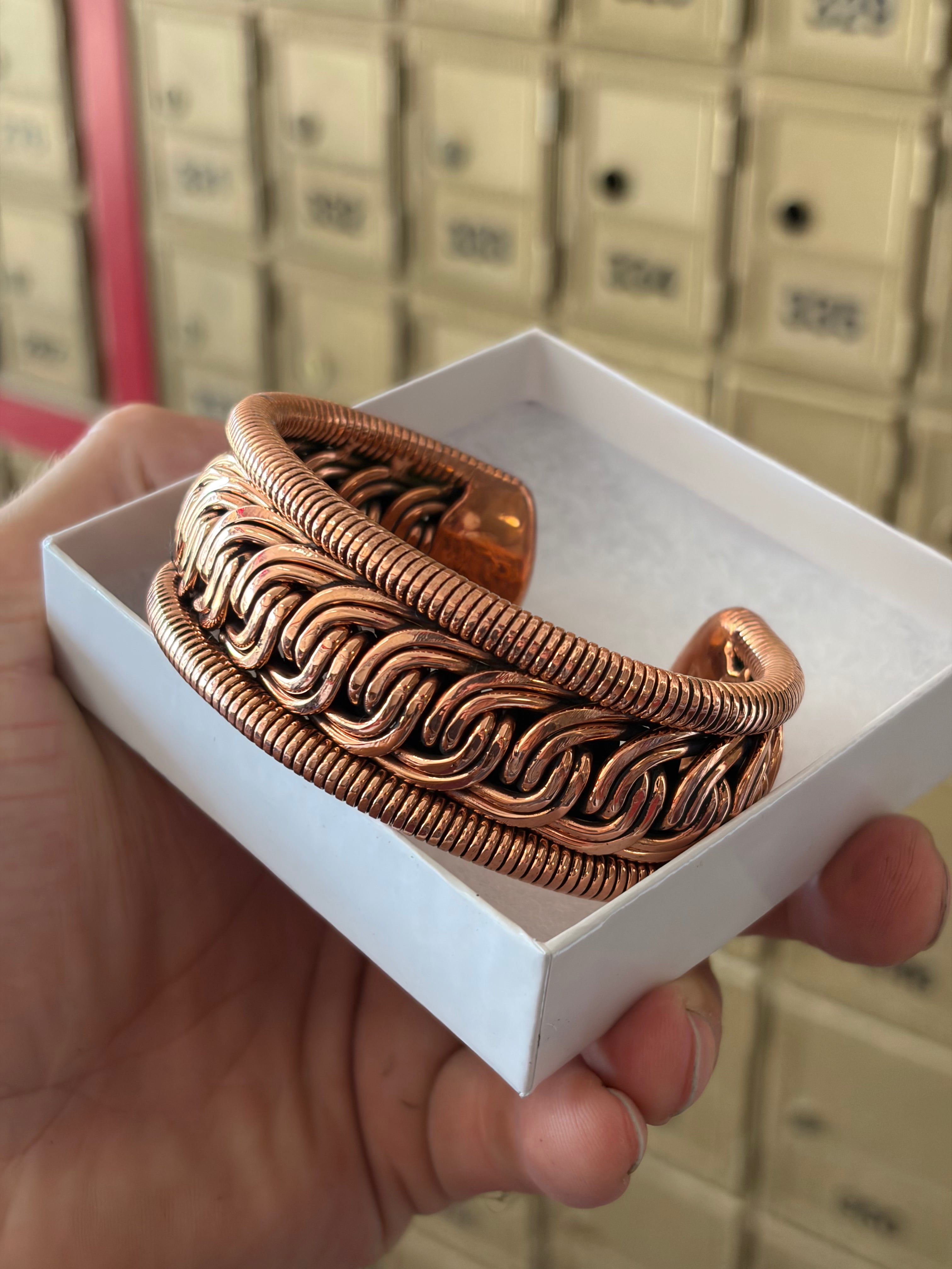 Handmade Copper Cuff Bracelet (47feet of copper)